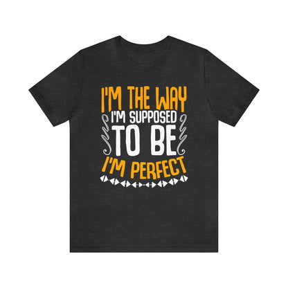I'm The Way I'm Supposed To Be I'm Perfect Unisex T-Shirt
